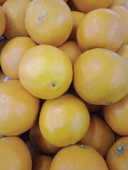 Oranges fruits in the supermarket
