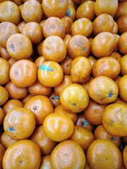 Oranges fruits in the supermarket