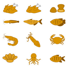 animal foods icon vector sign symbol