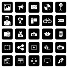 multimedia icon set vector sign symbol
