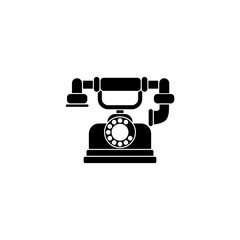 telephone icon set vector sign symbol