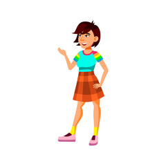 pretty young lady talking with girlfriend in club cartoon vector. pretty young lady talking with girlfriend in club character. isolated flat cartoon illustration