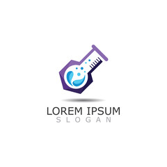 Lab Science and Research logo Design pharmaceutical Concept Template