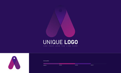 Letter A logo. initial letter a logo icon, initial logo template