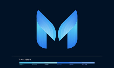 Letter M logo design, initial letter M , letter m icon design template elements
