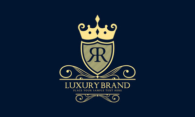 Creative R Luxury Logo Design and template. R Letter Luxury logo in vector.
