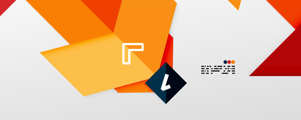 Shiny color triangles and geometric shapes vector abstract background