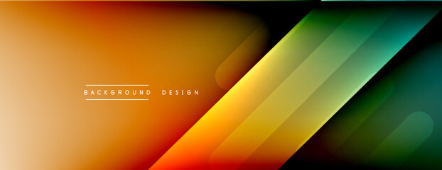 Dynamic lines abstract background. 3D shadow effects and fluid gradients. Modern overlapping forms