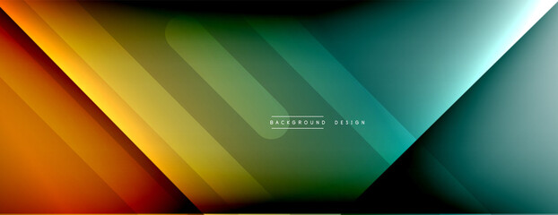 Dynamic lines abstract background. 3D shadow effects and fluid gradients. Modern overlapping forms