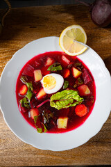 Polish beetroot soup (botwinka)