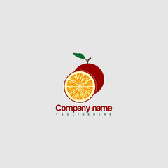 Simple and elegant apple vector logo