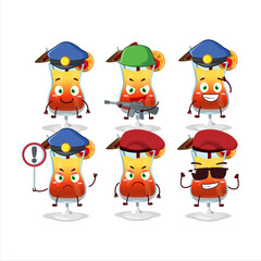 A dedicated Police officer of tequila sunrise mascot design style