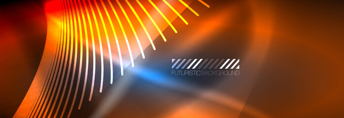 Neon dynamic beams vector abstract wallpaper background. Wallpaper background, design templates for business or technology presentations, internet posters or web brochure covers