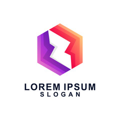 Letter Z colorful logo design