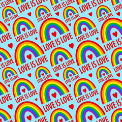 Seamless pattern with the inscription 