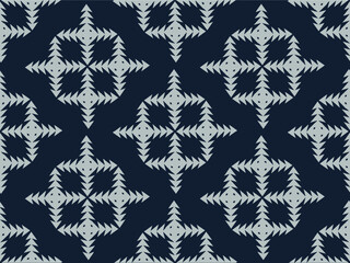 vector pattern traditional fabric pattern design Mole pattern vector background image on black background.