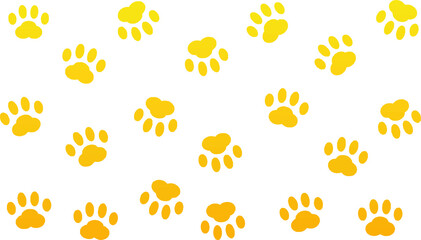 Yellow gradient paws pattern