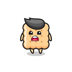 cracker illustration with apologizing expression, saying I am sorry