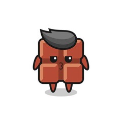 the bored expression of cute chocolate bar characters