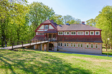 Old spa bathhouse in Lundsbrunn resort, Sweden