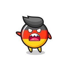 Fototapeta premium cute germany flag badge cartoon in a very angry pose