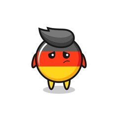 the lazy gesture of germany flag badge cartoon character