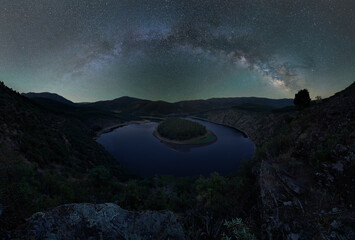 Milky Way over the Melero Meander, Cáceres, Extremadura, Spain