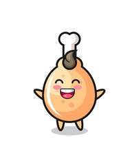 happy baby fried chicken cartoon character