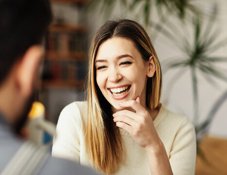 young girl businesswoman office business friend friendship happy smiling happy woman cafe coffee shop