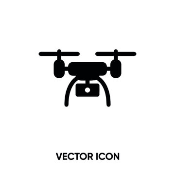 Drone vector icon . Modern, simple flat vector illustration for website or mobile app. Flight symbol, logo illustration. Pixel perfect vector graphics