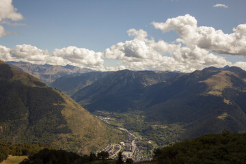 mountains and clouds