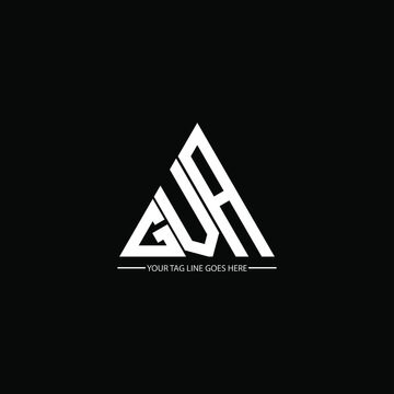 G V A letter logo abstract creative design. G V A unique design