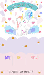 invitation to a children's birthday party from 1 to 7 years old