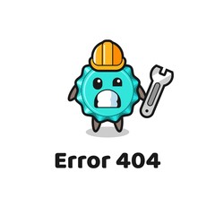 error 404 with the cute bottle cap mascot