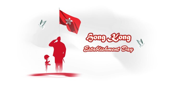 vector illustration for Hongkong establishment  day
