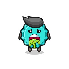 Obraz premium the cute bottle cap character with puke
