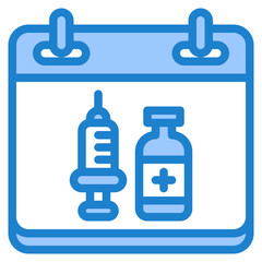 calendar blue style icon