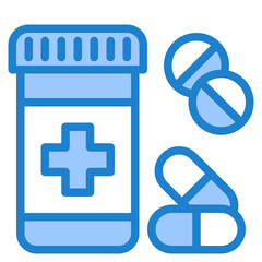 Fototapeta premium drug blue style icon