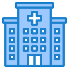 Obraz premium hospital blue style icon