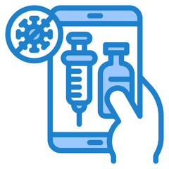 online blue style icon