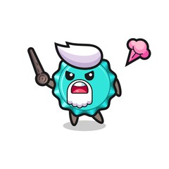Obraz premium cute bottle cap grandpa is getting angry