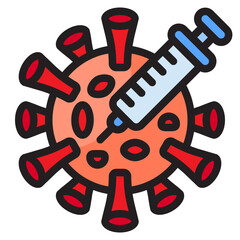syringe color line style icon