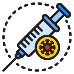 vaccine color line style icon