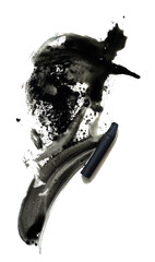 Black compressed charcoal sticks for drawing V5