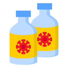 vaccine flat style icon