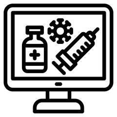 coronavirus outline style icon