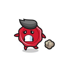 illustration of the sealing wax running in fear