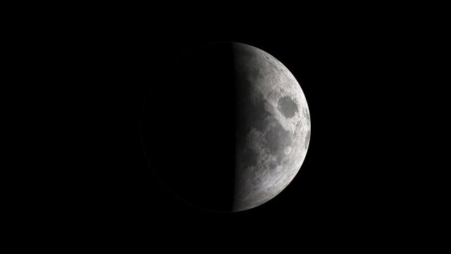 Alpha channel is included. 
Moon. Full moon cycle (growing and waning moon). Seamless Looping. 3D animation. Quick Time, codec: PNG,16-bit color, highest quality. Smooth gradation of color.