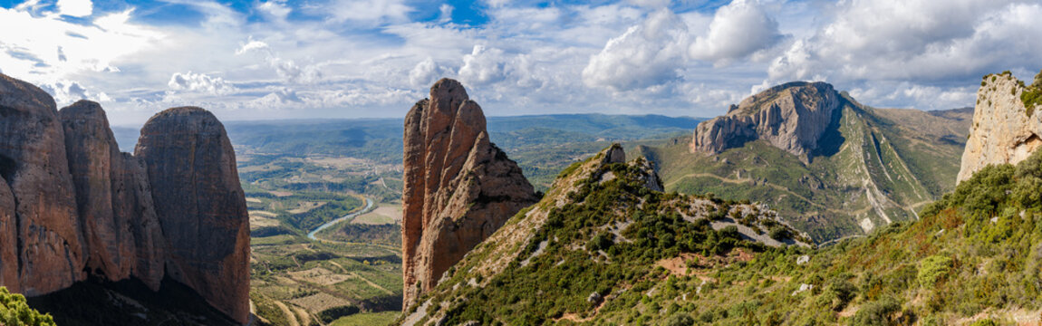 View of Mallos de Riglos, in Huesca, Spain