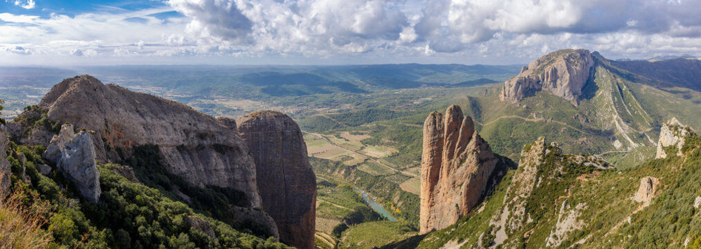 View of Mallos de Riglos, in Huesca, Spain